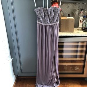 Floor-length David’s Bridal gown size 4